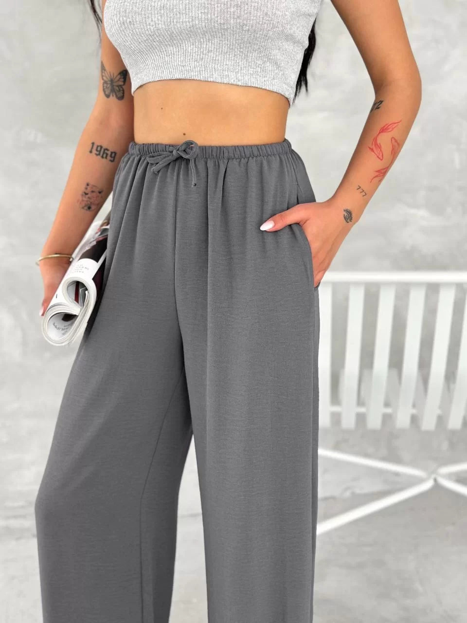 Ayrobin Oversize Kadın Pantalon - Varsayılan