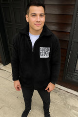 Erkek Polar Fermuarlı Sweatshirt – Kapüşonsuz, Cepli, Yumuşak Dokulu, Oversize Rahat Kalıp, Kışlık Sıcak Tutan Fermuarlı Üst - Varsayılan