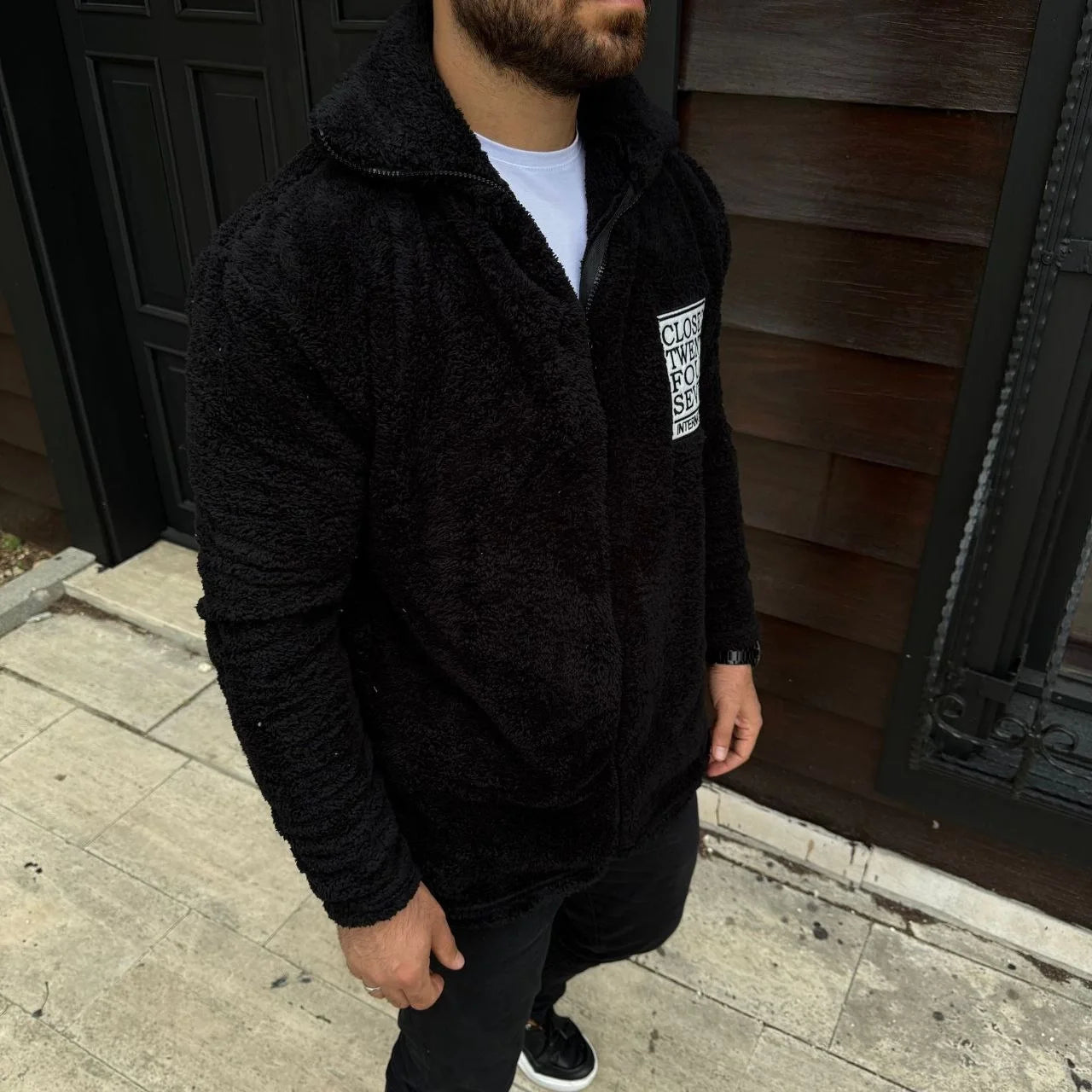 Erkek Polar Fermuarlı Sweatshirt – Kapüşonsuz, Cepli, Yumuşak Dokulu, Oversize Rahat Kalıp, Kışlık Sıcak Tutan Fermuarlı Üst - Varsayılan