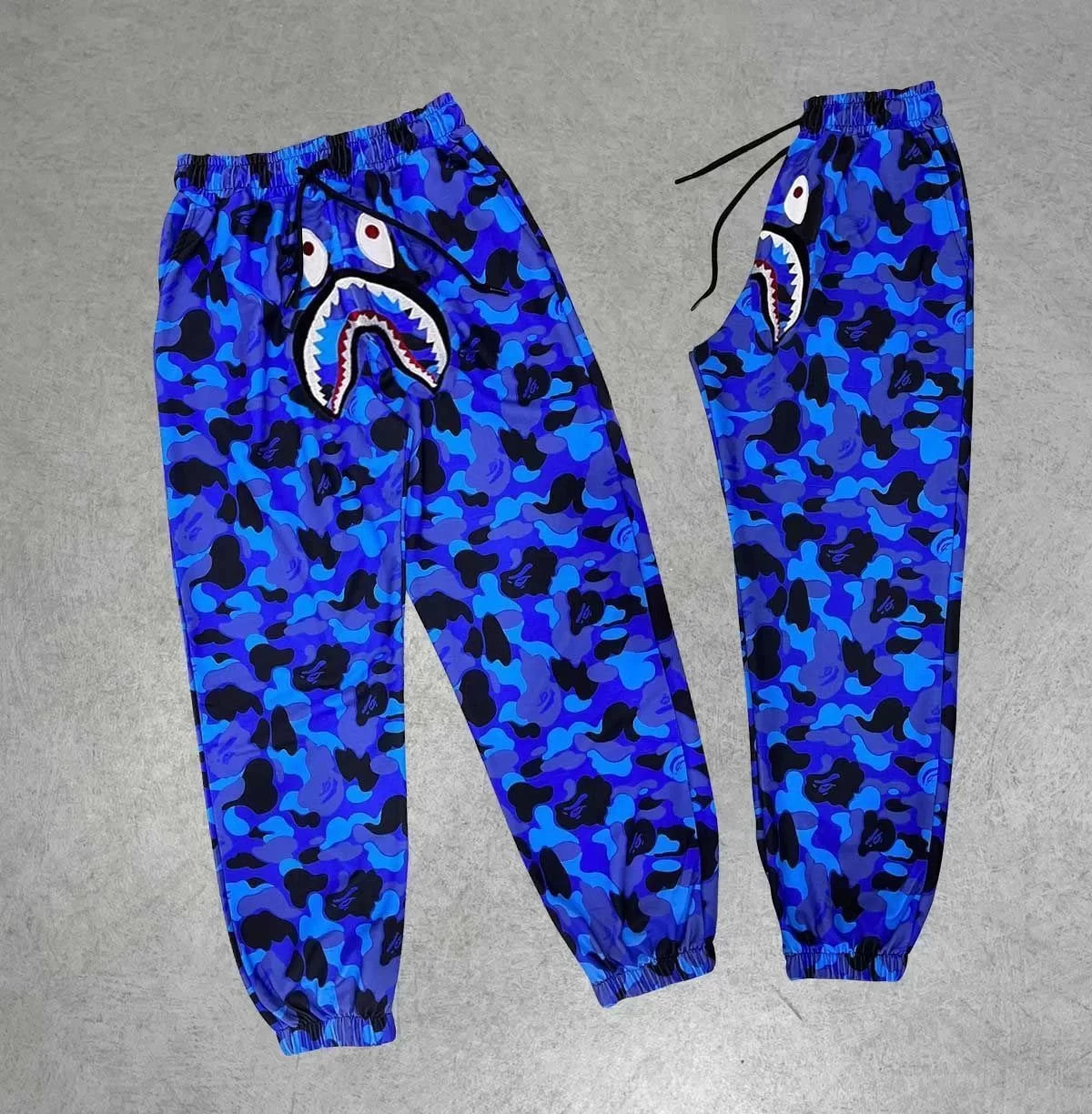 İki İplik Mevsimlik Bape Nakişli Eşofman Pantolon - Varsayılan