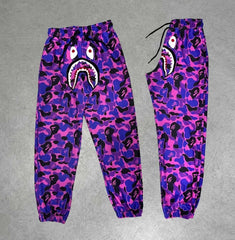 İki İplik Mevsimlik Bape Nakişli Eşofman Pantolon - Varsayılan