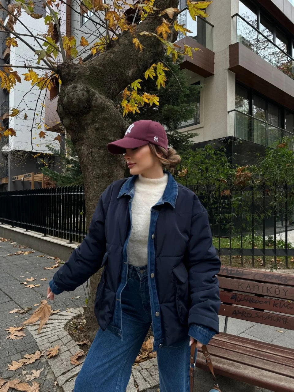 Jeans Detaylı Cıtcıtlı CEKET - Varsayılan