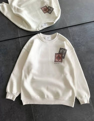 Kadın Bisiklet Yaka Baskılı SweatShirt - Varsayılan