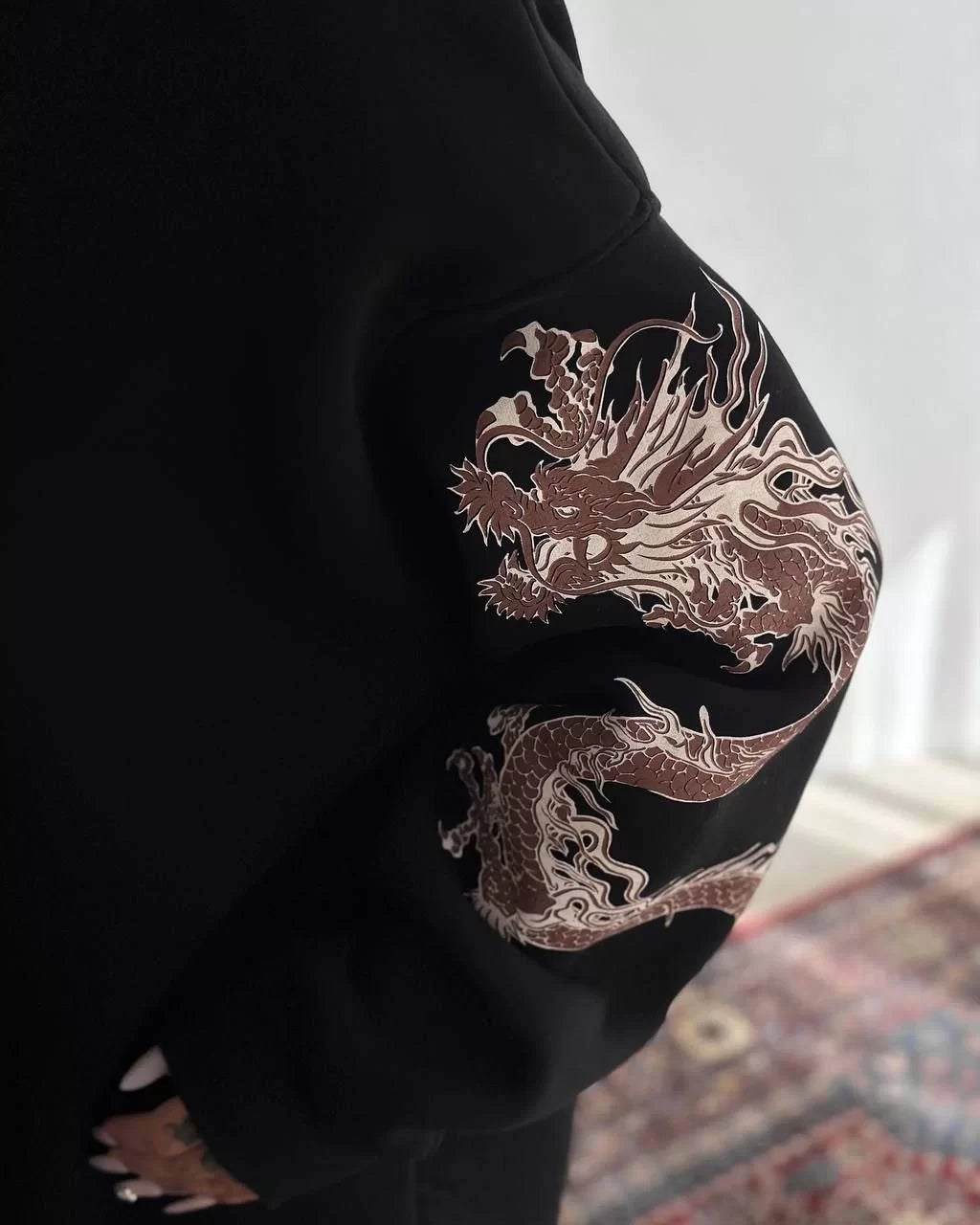 Kadın Bisiklet Yaka Baskılı SweatShirt - Varsayılan