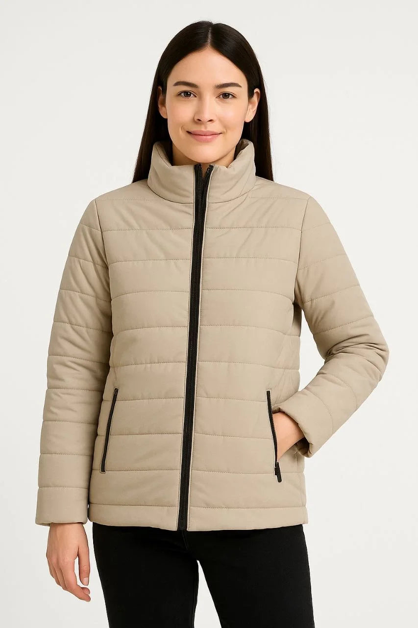 Kadın Bomber Mont Ceket – Su İtici Kumaş, Kapitone Astarlı, Fermuarlı, Kışlık - Varsayılan