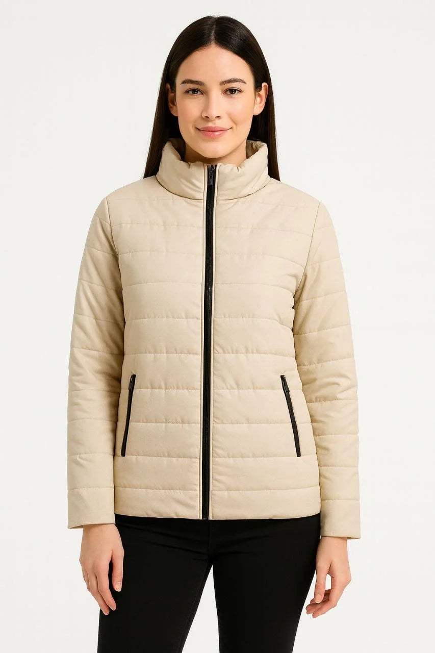 Kadın Bomber Mont Ceket – Su İtici Kumaş, Kapitone Astarlı, Fermuarlı, Kışlık - Varsayılan