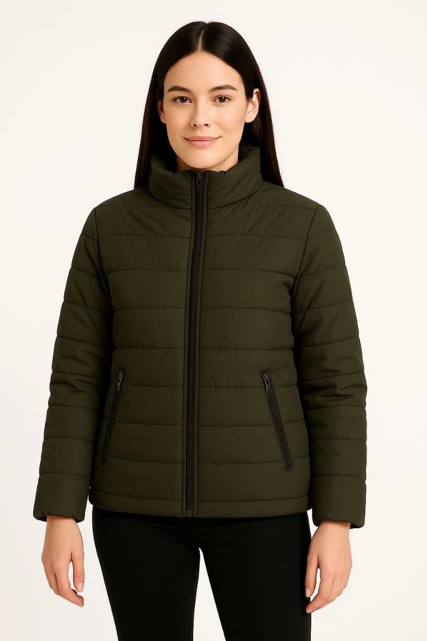 Kadın Bomber Mont Ceket – Su İtici Kumaş, Kapitone Astarlı, Fermuarlı, Kışlık - Varsayılan