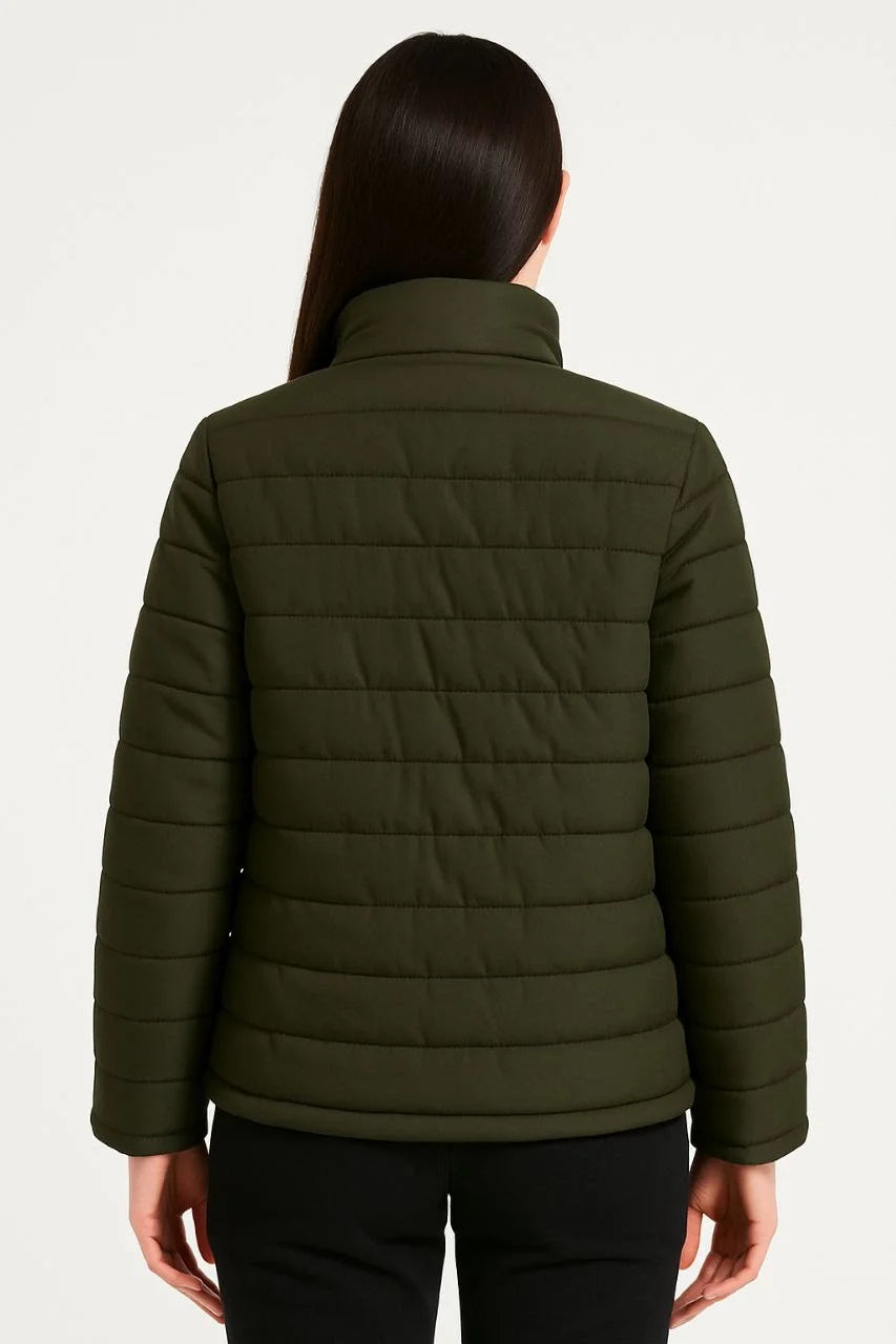 Kadın Bomber Mont Ceket – Su İtici Kumaş, Kapitone Astarlı, Fermuarlı, Kışlık - Varsayılan