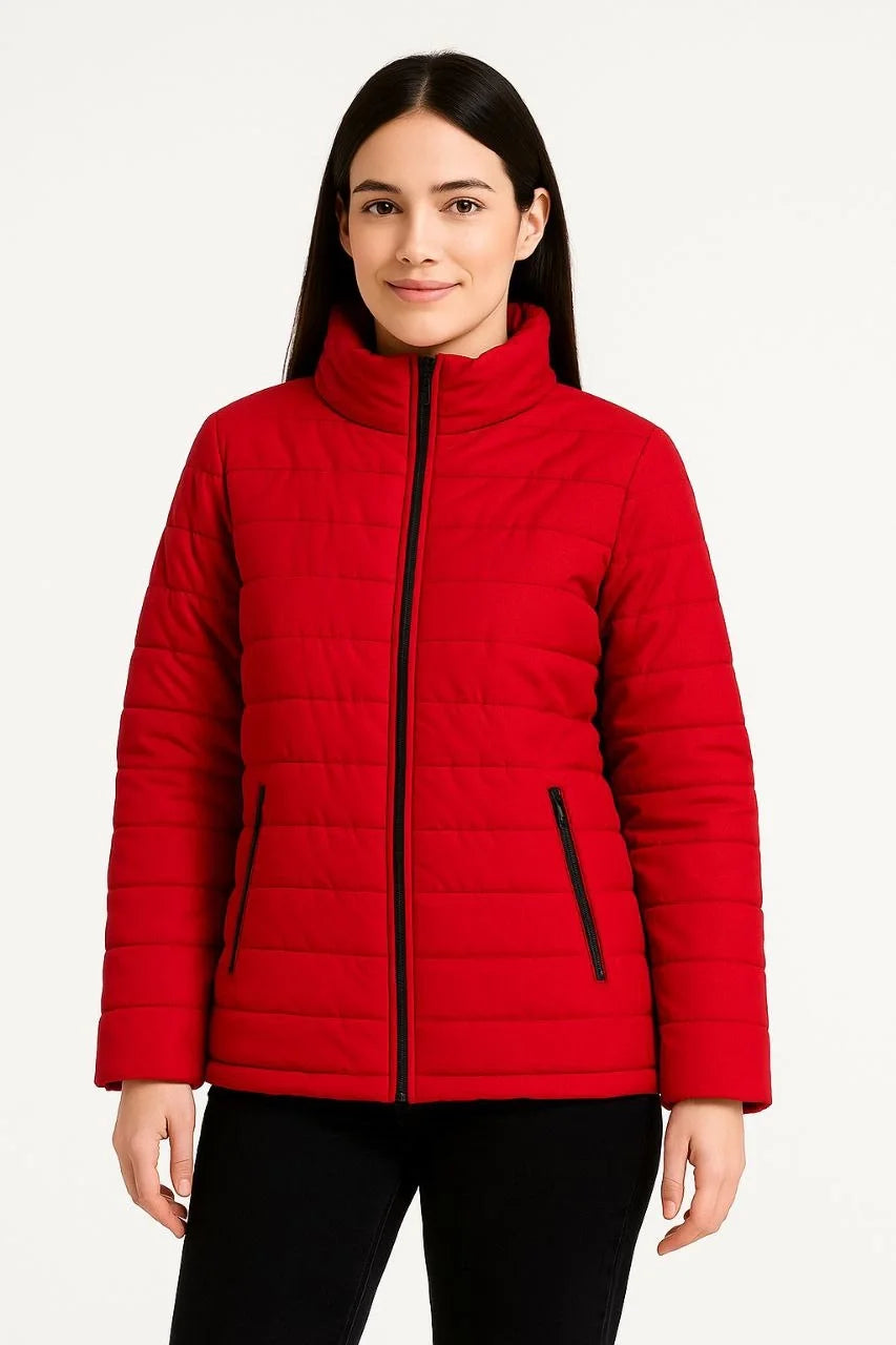 Kadın Bomber Mont Ceket – Su İtici Kumaş, Kapitone Astarlı, Fermuarlı, Kışlık - Varsayılan