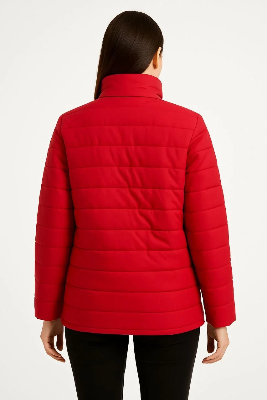 Kadın Bomber Mont Ceket – Su İtici Kumaş, Kapitone Astarlı, Fermuarlı, Kışlık - Varsayılan