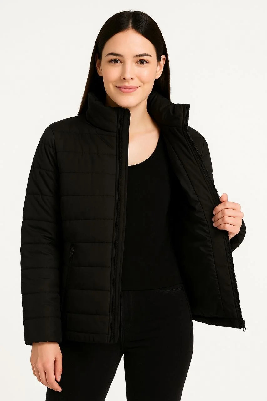 Kadın Bomber Mont Ceket – Su İtici Kumaş, Kapitone Astarlı, Fermuarlı, Kışlık - Varsayılan