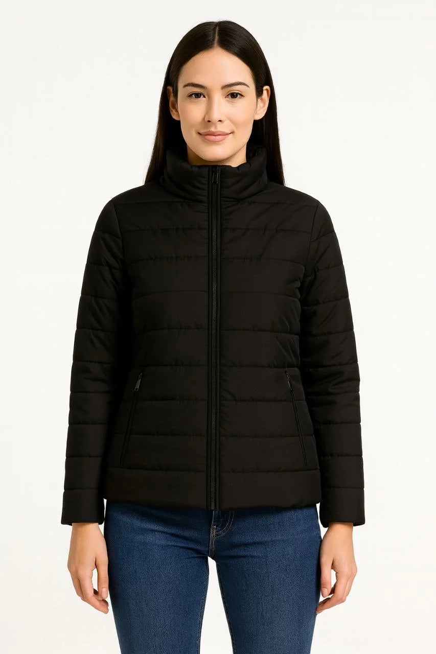 Kadın Bomber Mont Ceket – Su İtici Kumaş, Kapitone Astarlı, Fermuarlı, Kışlık - Varsayılan