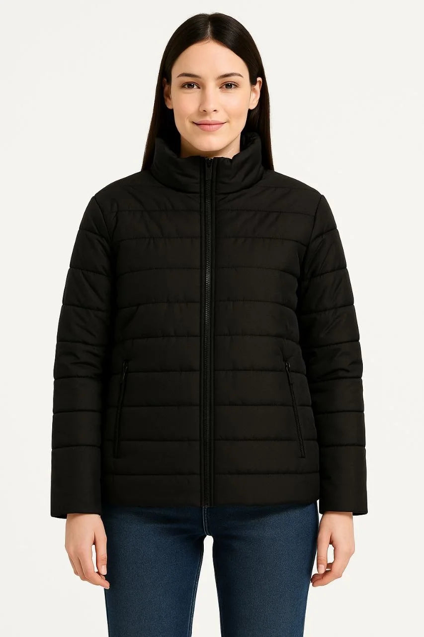 Kadın Bomber Mont Ceket – Su İtici Kumaş, Kapitone Astarlı, Fermuarlı, Kışlık - Varsayılan