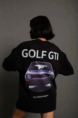 Kadın Sırt Golf Gtı Baskılı Oversize T-shirt - Varsayılan