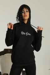 Kadın Kapşonlu Sweatshirt – Oversize Üç İplik Şardonlu Hoodie, “Other Lives” Ön & Arka Baskılı, Kanguru Cepli, Kışlık Rahat Günlük Stil - Varsayılan