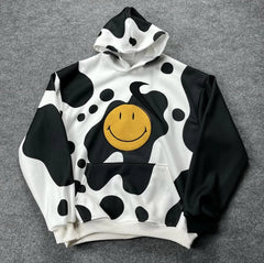 Kadın Smiley Face Kapüşonlu Sweatshirt - Varsayılan