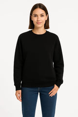 Kadın Üç İplik Düz Bisiklet Yaka SweatShirt - Varsayılan