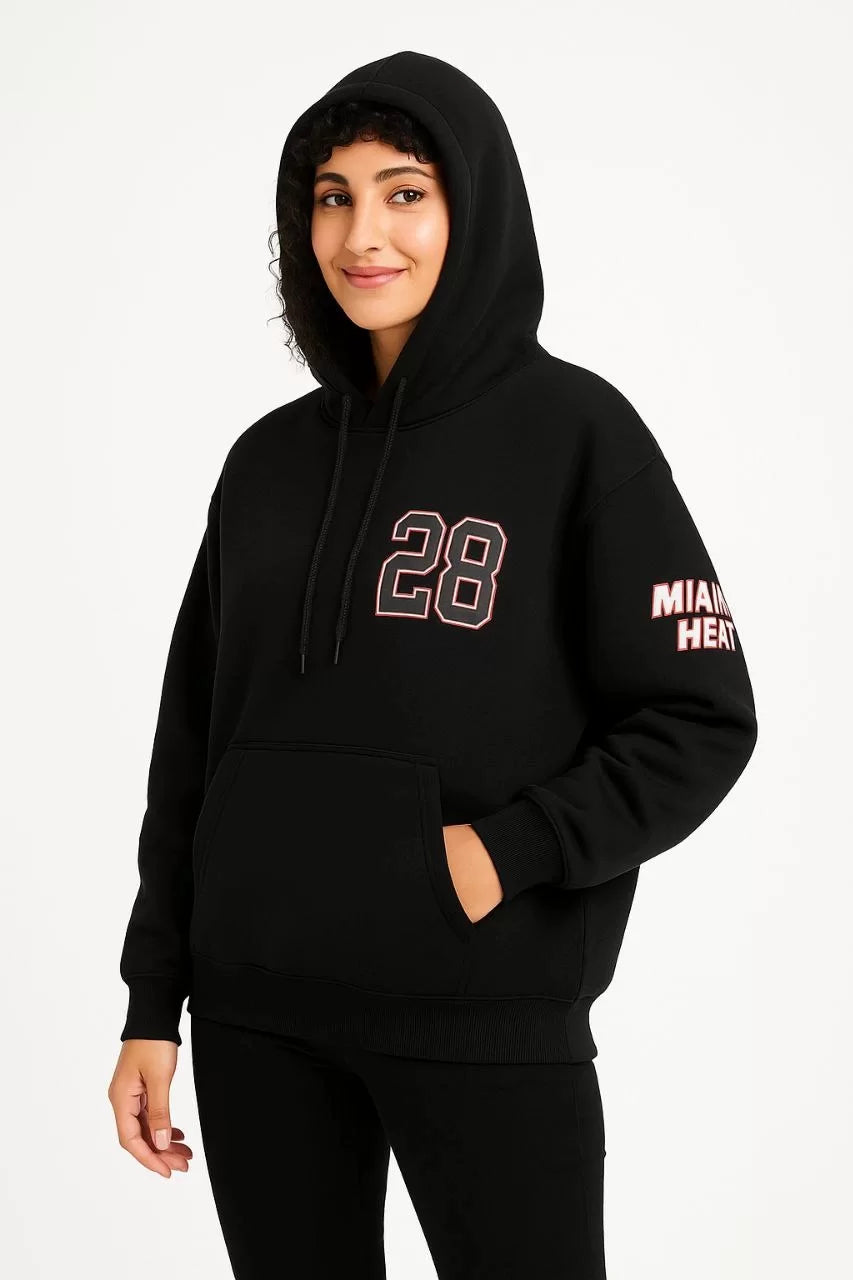 Kadın Üç İplik Kapüşonlu Ön ve Arka Baskılı SweatShirt hoodie - Varsayılan