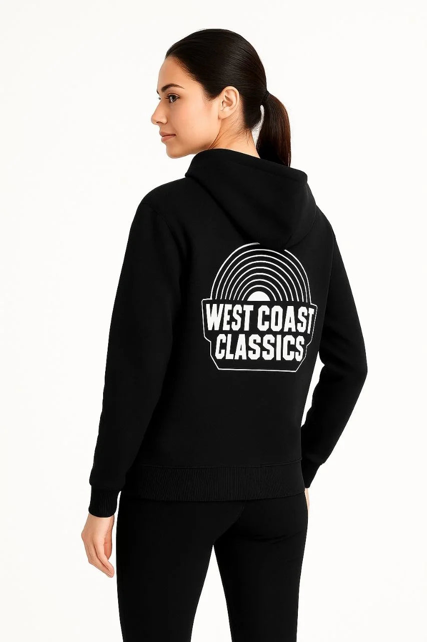 Kadın Üç İplik Kapüşonlu Ön ve Arka Baskılı SweatShirt hoodie - Varsayılan