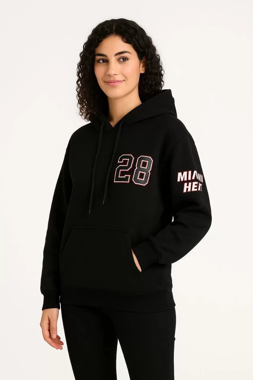 Kadın Üç İplik Kapüşonlu Ön ve Arka Baskılı SweatShirt hoodie - Varsayılan