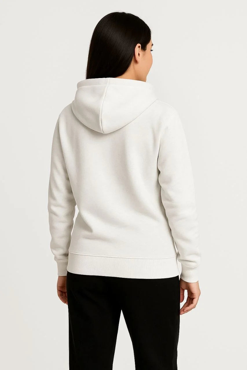 Kadın Üç İplik Kapüşonlu Tam Fermuarlı Kanguru Çepli SweatShirt Hoodie - Varsayılan