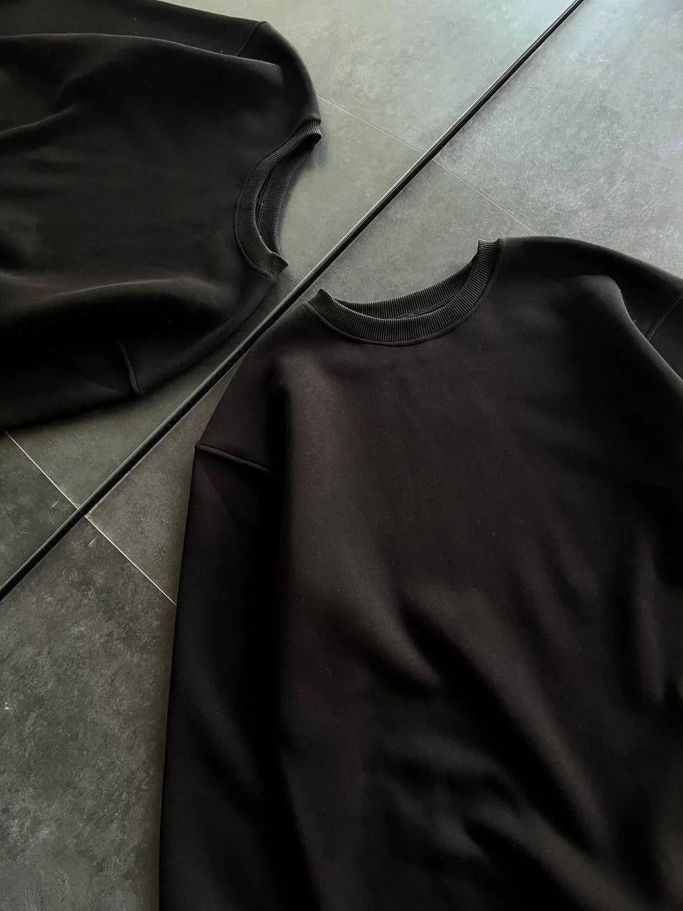Kışlık Bisiklet Yaka Üç İplik Basic SweatShirt - Varsayılan