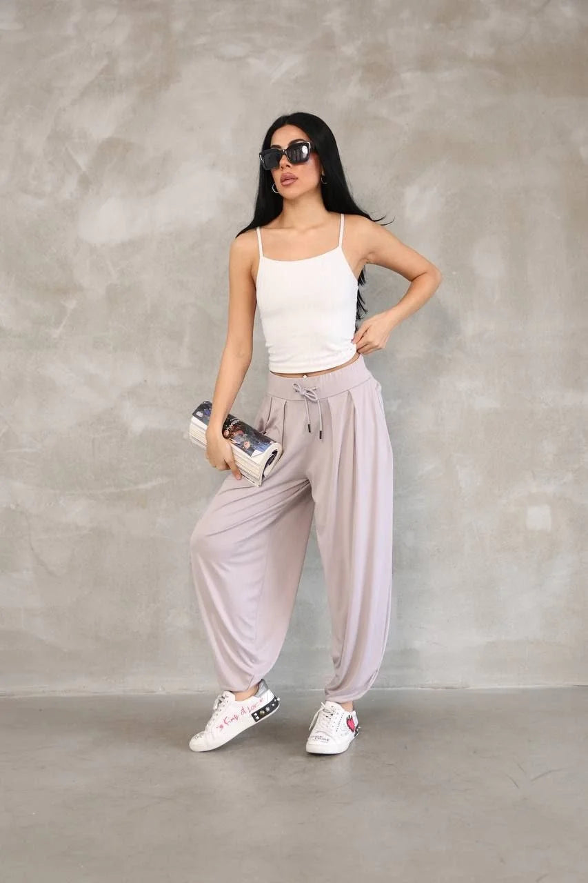 Osy Modal Yumuşak Dokulu Kumaş Şalvar Pantalon - Varsayılan
