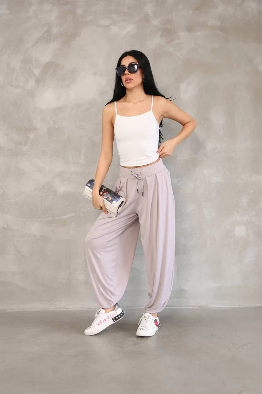 Osy Modal Yumuşak Dokulu Kumaş Şalvar Pantalon - Varsayılan