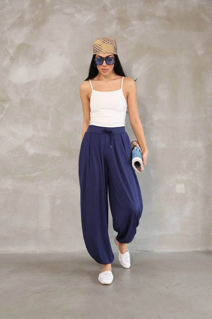 Osy Modal Yumuşak Dokulu Kumaş Şalvar Pantalon - Varsayılan