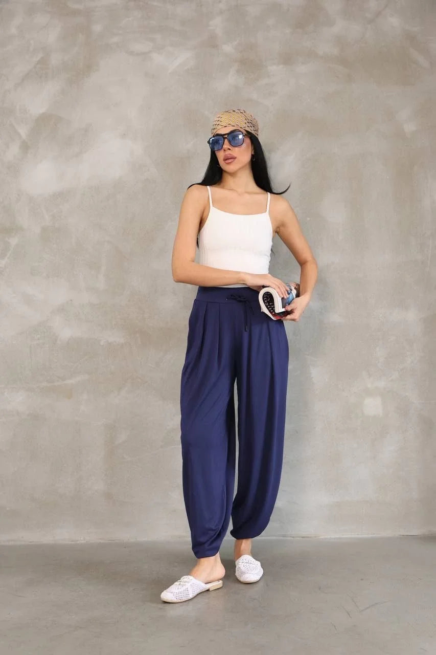Osy Modal Yumuşak Dokulu Kumaş Şalvar Pantalon - Varsayılan