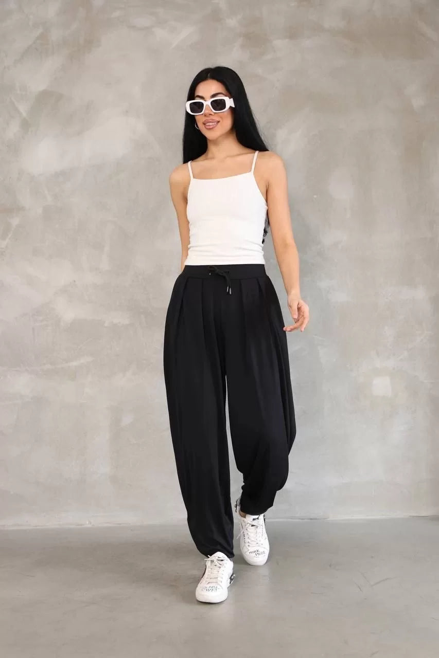 Osy Modal Yumuşak Dokulu Kumaş Şalvar Pantalon - Varsayılan