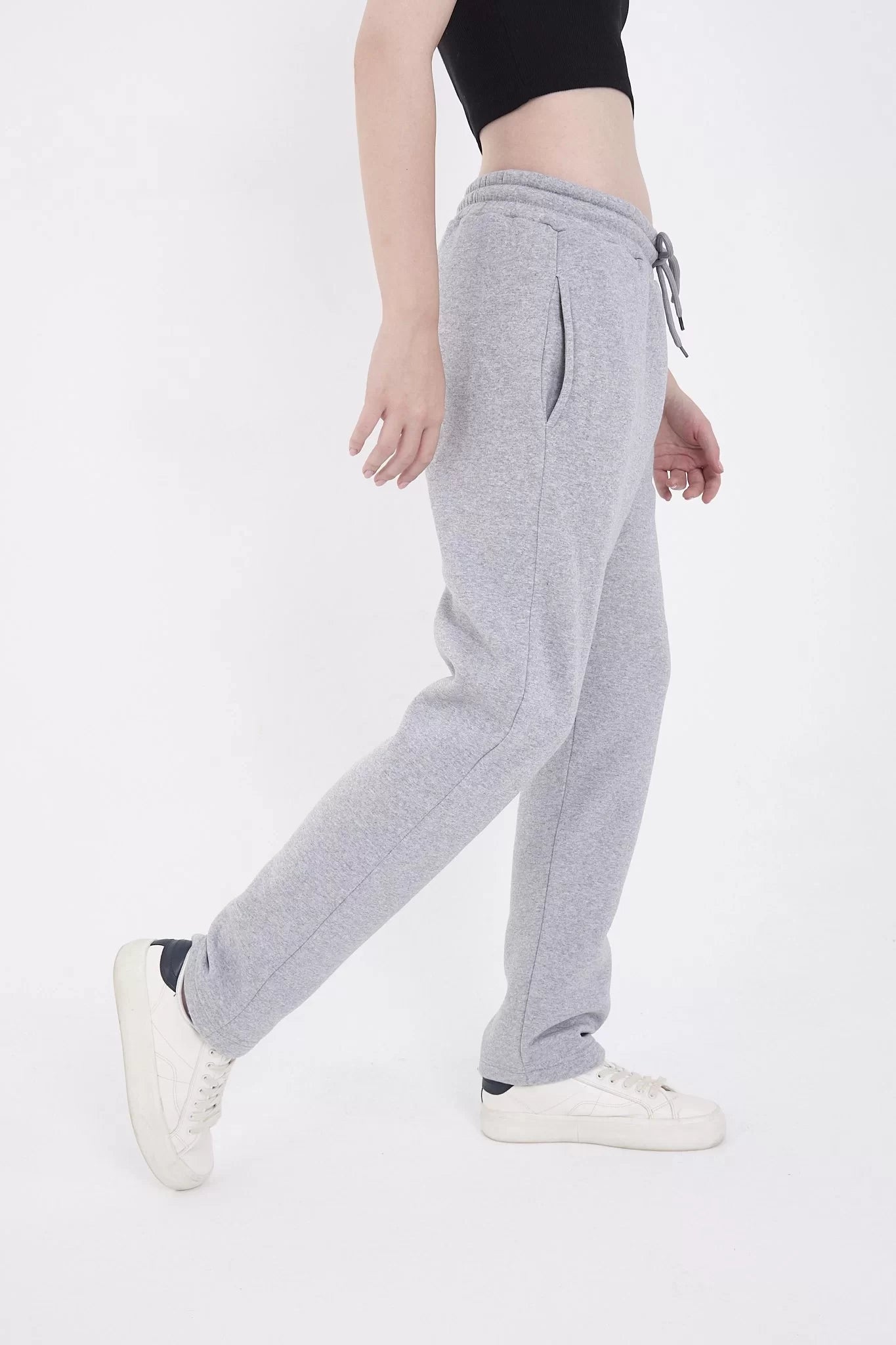 Oversize Boru Paça Baskılı Eşofman Pantolon - Varsayılan
