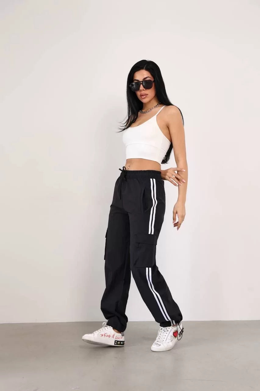 Paraşüt Kumaş Kargo Ceplı Baggy Eşofman - Varsayılan