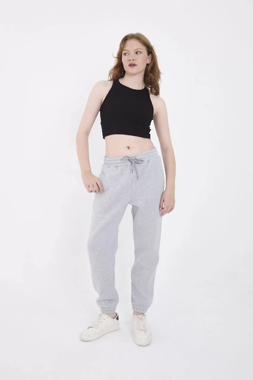 Üç İplik Basic Lastikli Eşofman Pantolon - Varsayılan