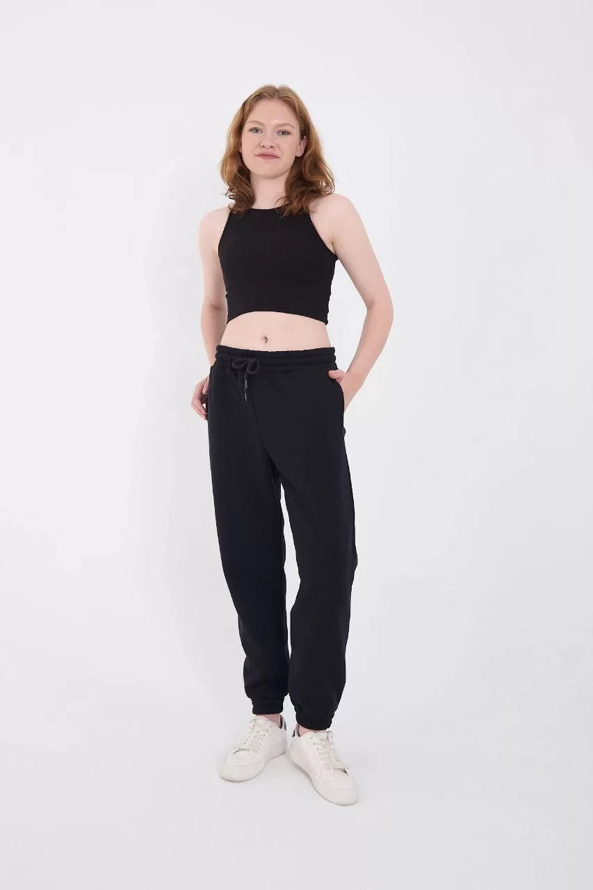 Üç İplik Basic Lastikli Eşofman Pantolon - Varsayılan
