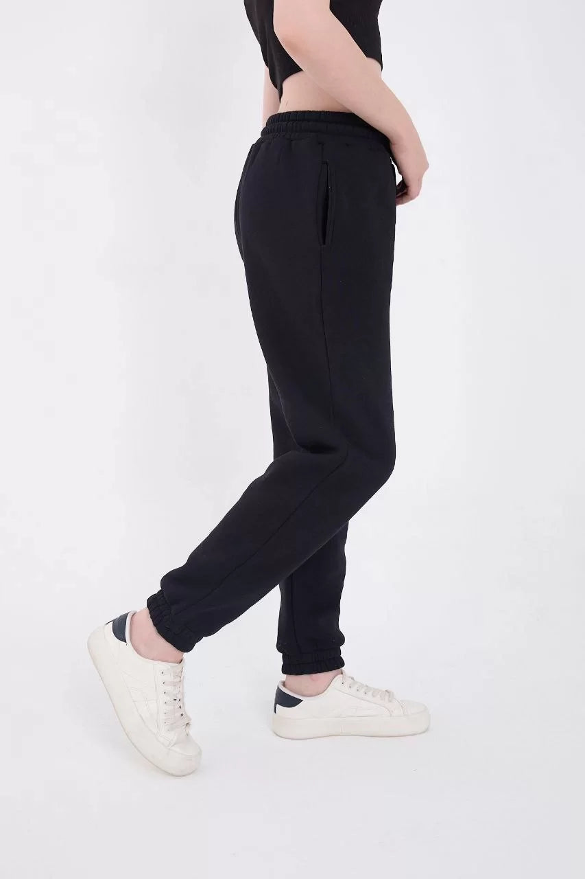 Üç İplik Basic Lastikli Eşofman Pantolon - Varsayılan
