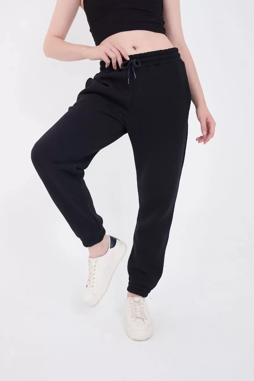 Üç İplik Basic Lastikli Eşofman Pantolon - Varsayılan