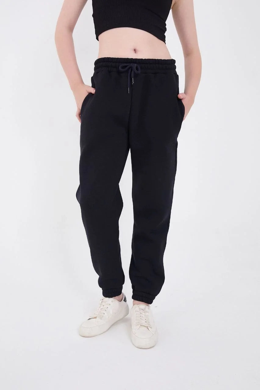 Üç İplik Basic Lastikli Eşofman Pantolon - Varsayılan