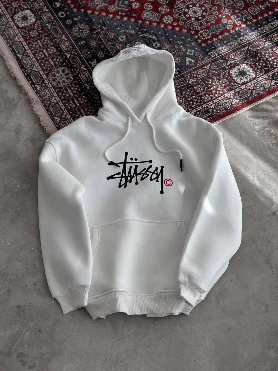Üç İplik Kapşonlu Baskılı SweatShirt - Varsayılan