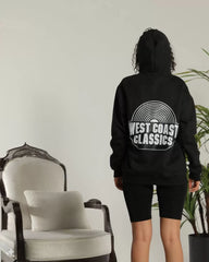 Unisex Sırt Baskılı Kapüşonlu Üç İplik Oversize Sweatshirt - Varsayılan