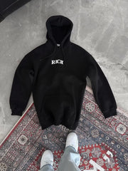Uzun Kol Kapüşonlu Göğüs Baskılı SweatShirt - Varsayılan